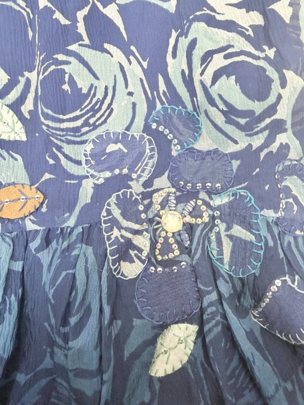 Rebecca Taylor Silk Embellished Sequins Lined Hulter Midi Dress Size 6 - Picture 6 of 11
